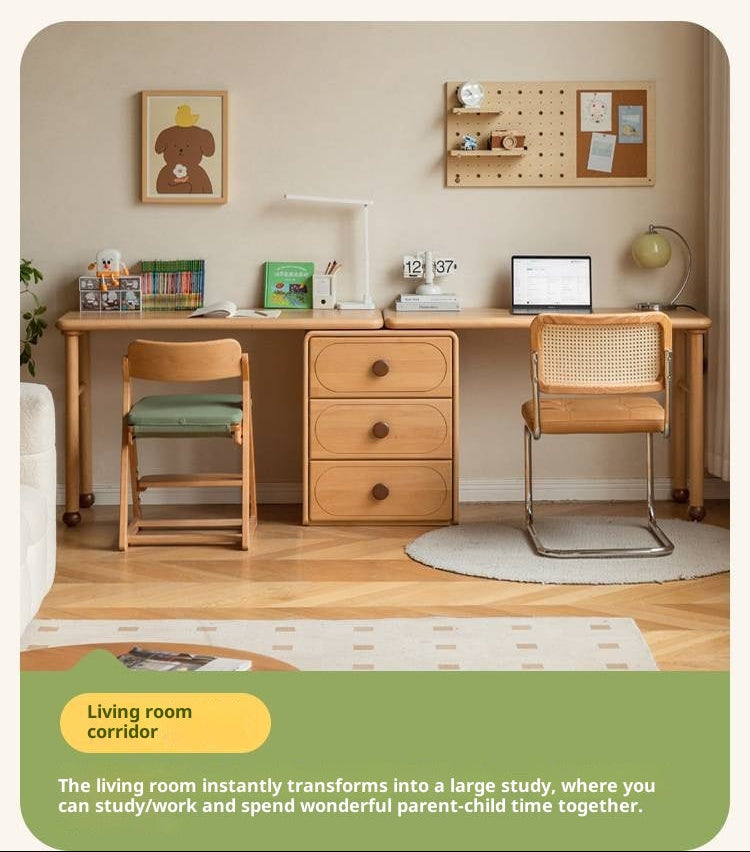 Beech Solid Wood Сhildren's Double Desk