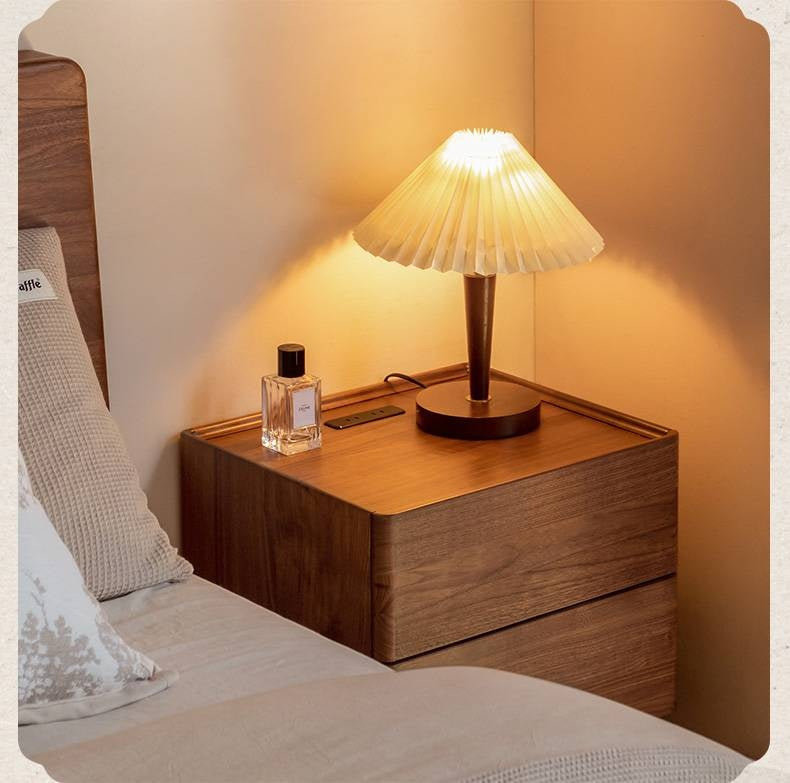 Black Walnut, Ash Solid Wood Nightstand