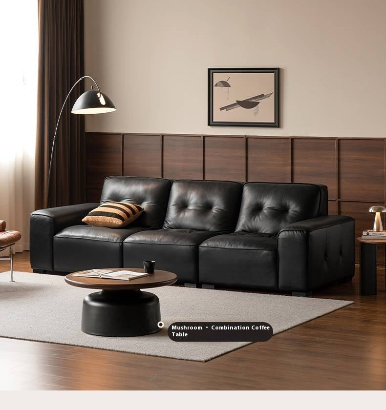 Light Luxury Black Diamond Straight Sofa