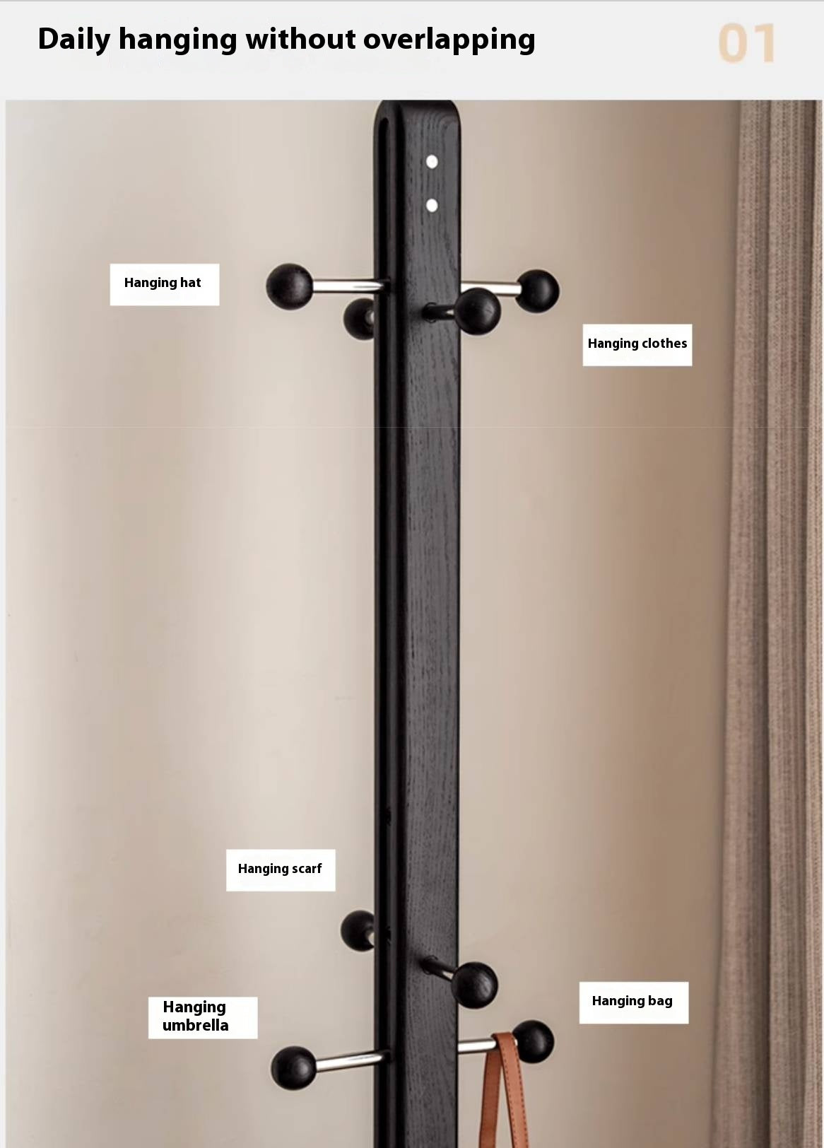 Beech, Ash Solid Wood Medieval Style Hanger