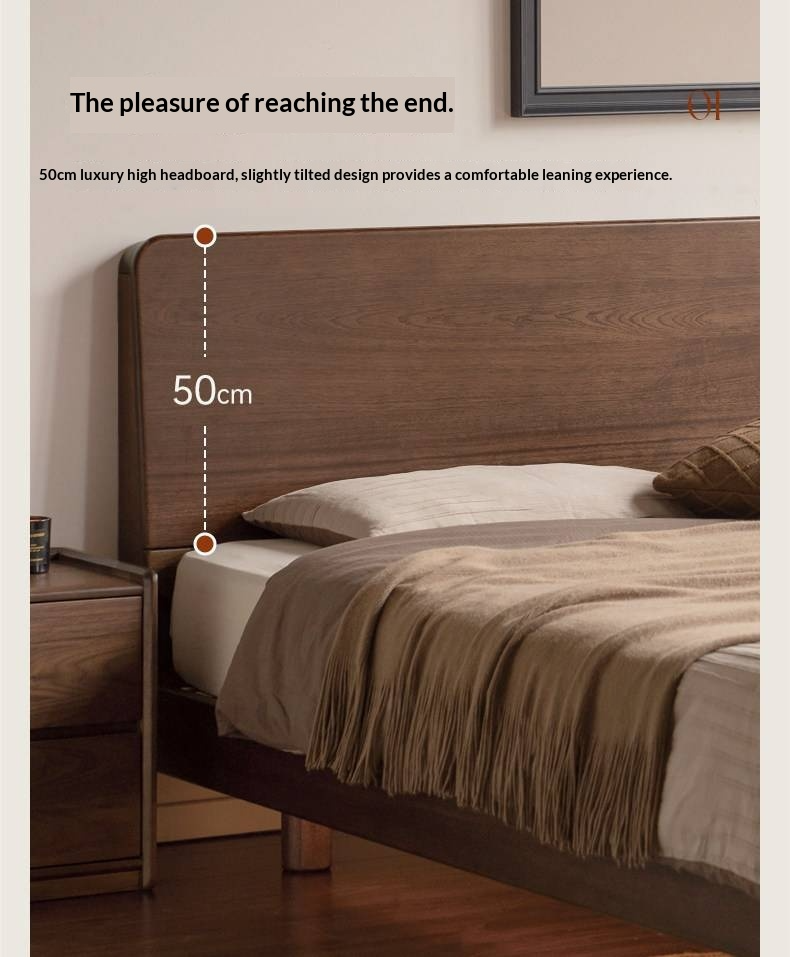 Sandalwood Solid Wood Modern Simple luminous Multifunctional Bed