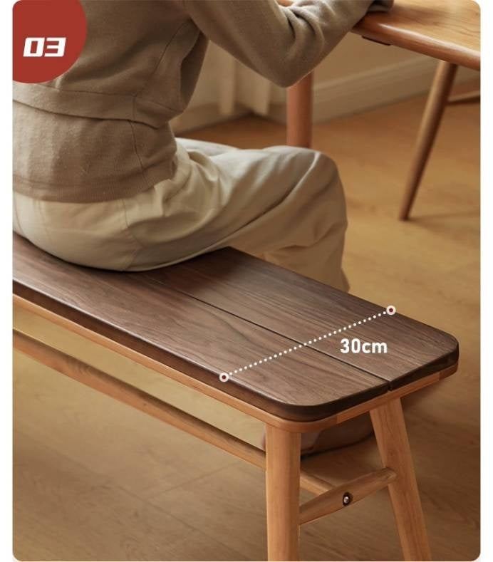 Cherry Solid Wood Long Bench