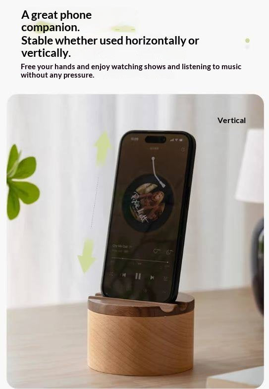 Black Walnut, Beech Solid Wood Phone Stand