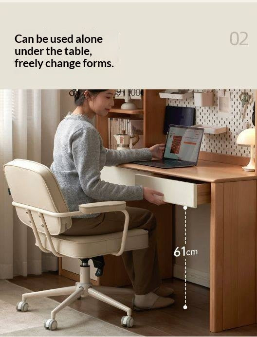 Beech Solid Wood Kids Desk Combination