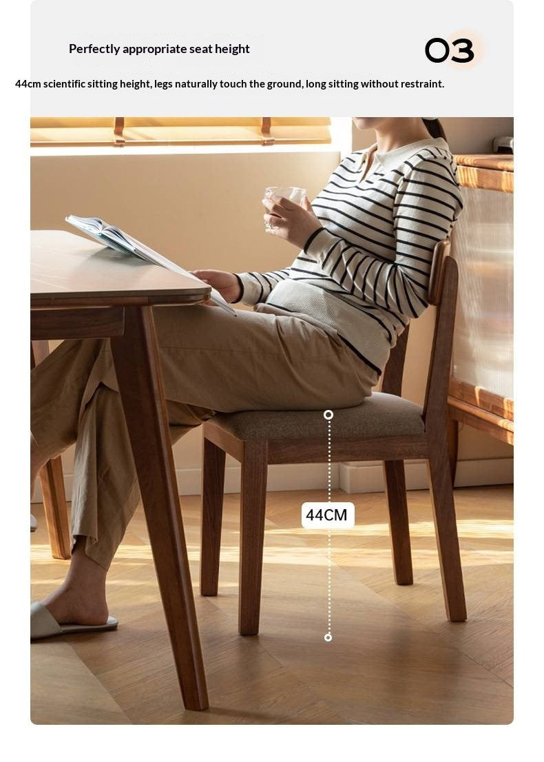 Set 4 pcs Black Walnut, Ash, Oak, Solid Rubberwood Chair