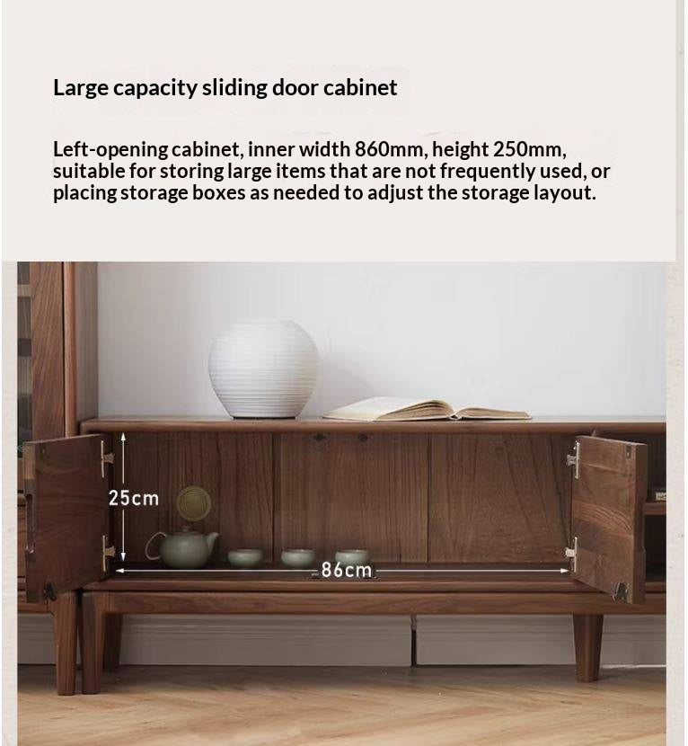 Ash, Black Walnut Solid Wood Modern Simple TV Cabinet