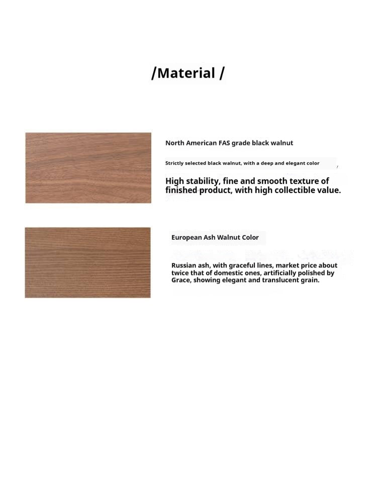 Black Walnut, Ash Solid Wood Large Capacity Floor TV Table.