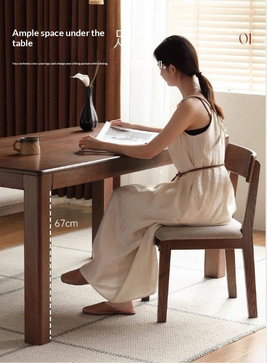 Solid Longan Hardwood Dining Table