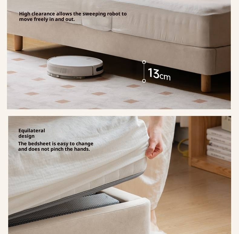 Fabric Cat Scratch Soft Backrest Bed