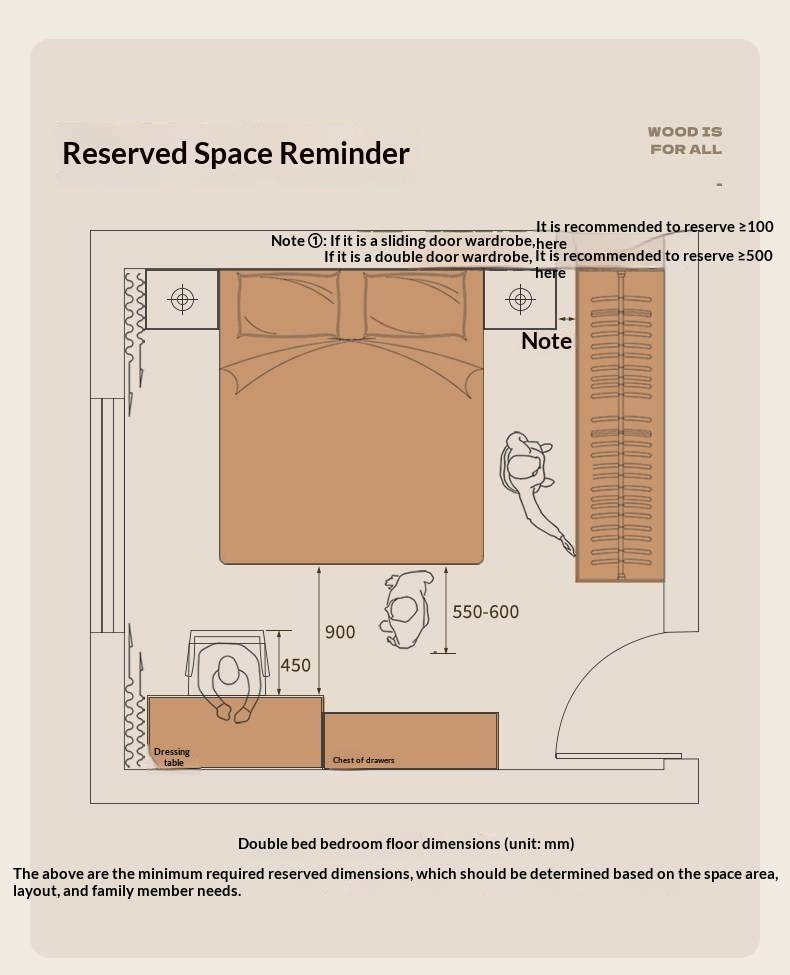 Oak Solid Wood Bed — Modern Minimalist, Genuine Leather Upholstered, Floating Design with Light