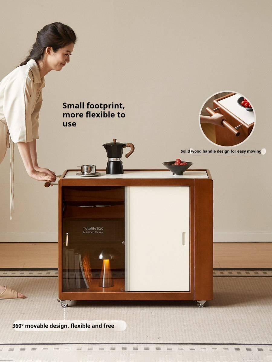 Poplar Solid Wood Middle-Aged Style Side Table