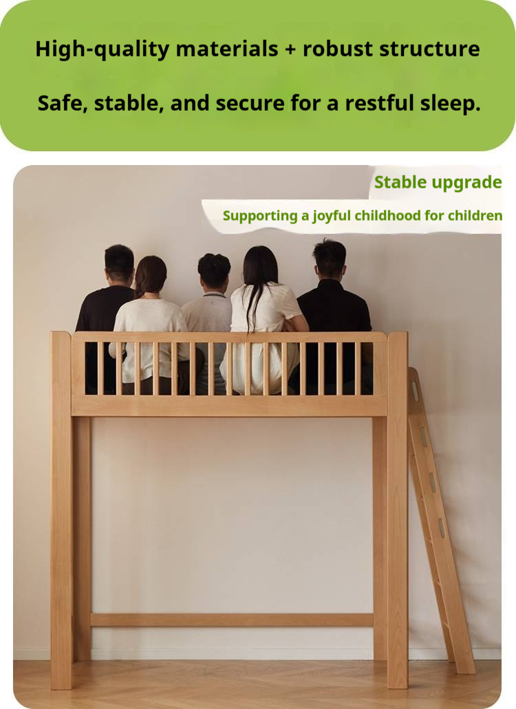 Beech Solid Wood Children's Loft Bed