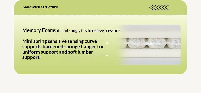 Zero-Glue Thin Mattress — Bubble Spring Support, Hard Mattress