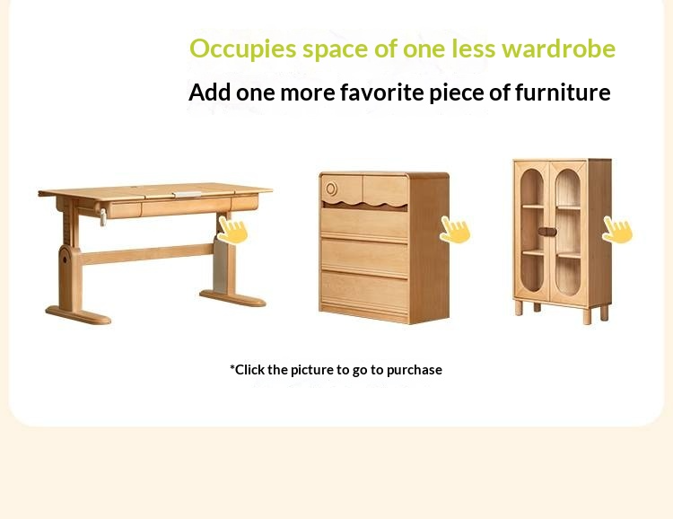 Rubberwood Solid Wood Children's Multifunctional Box Bunk Bed