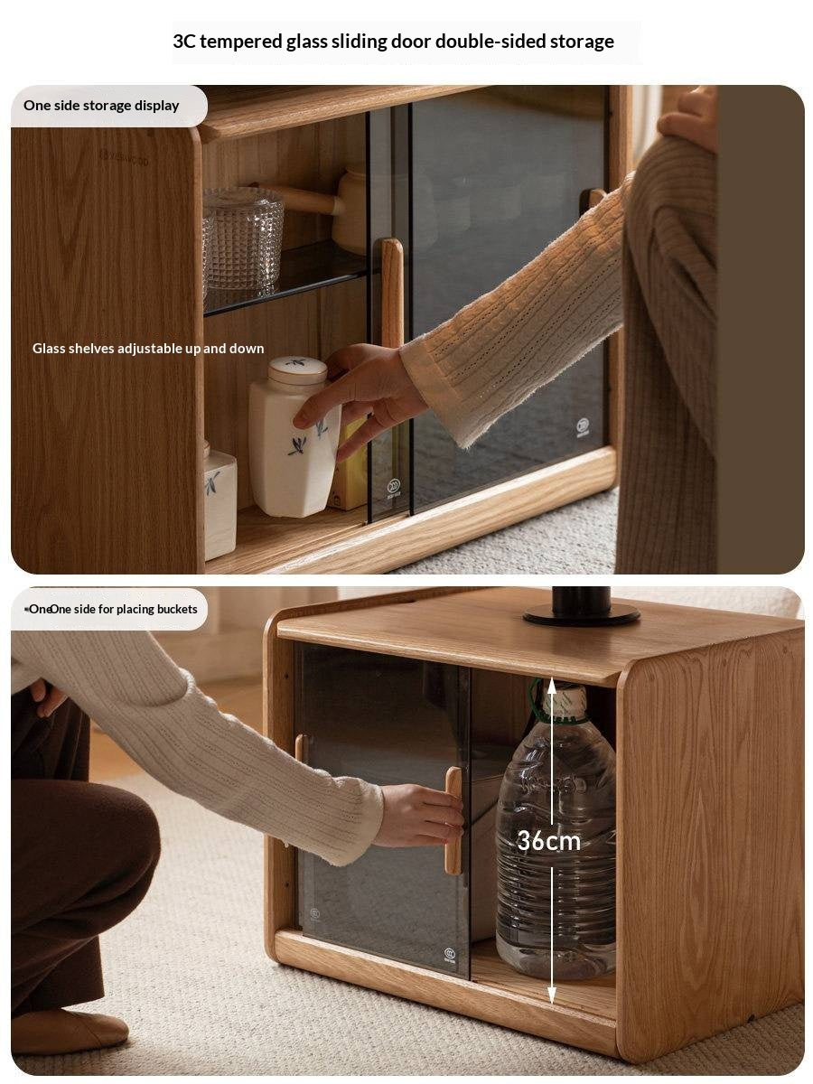 Oak Solid Wood Elevating Folding Storage Lifting Coffee Table
