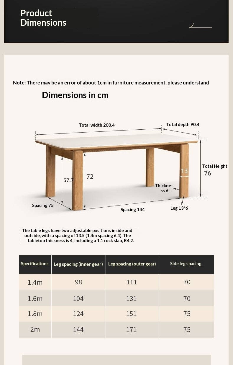 White Ash Solid Wood Restaurant Slab Dining Table