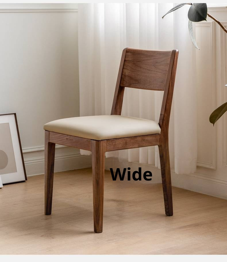 Set 4 pcs Black Walnut, Oak, Solid Rubberwood Dining Soft Chair