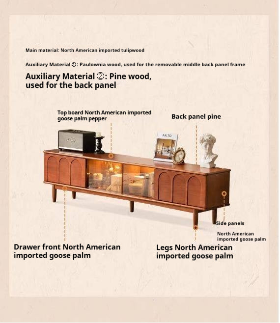 Tulipwood Solid Wood Antique Style TV Cabinet.