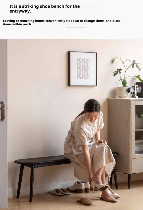 Oak Solid Wood Long Vintage Bench