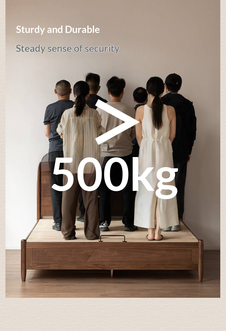 Black Walnut Solid Wood Box Bed — Italian Light Luxury Fully Openable Bed