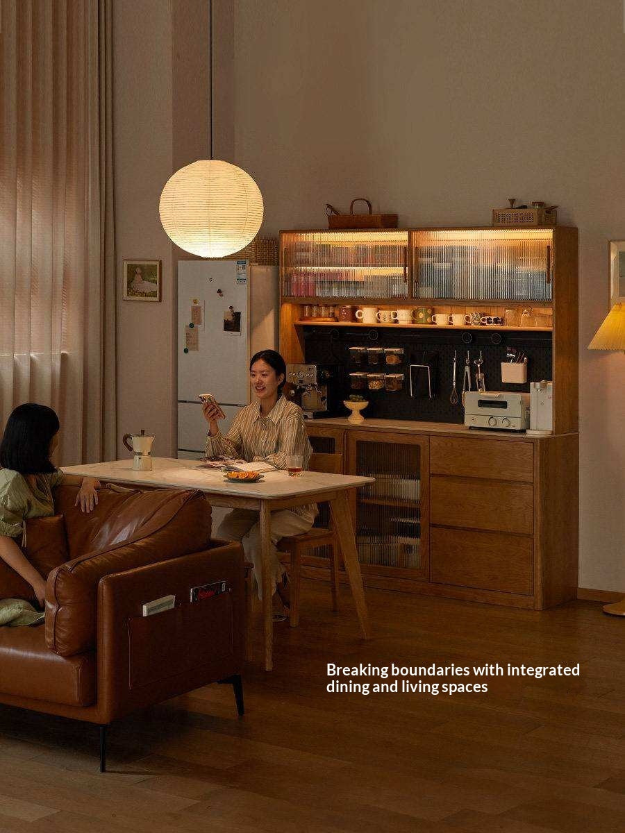 Ash Solid Wood White Wax Rock Plate Sideboard