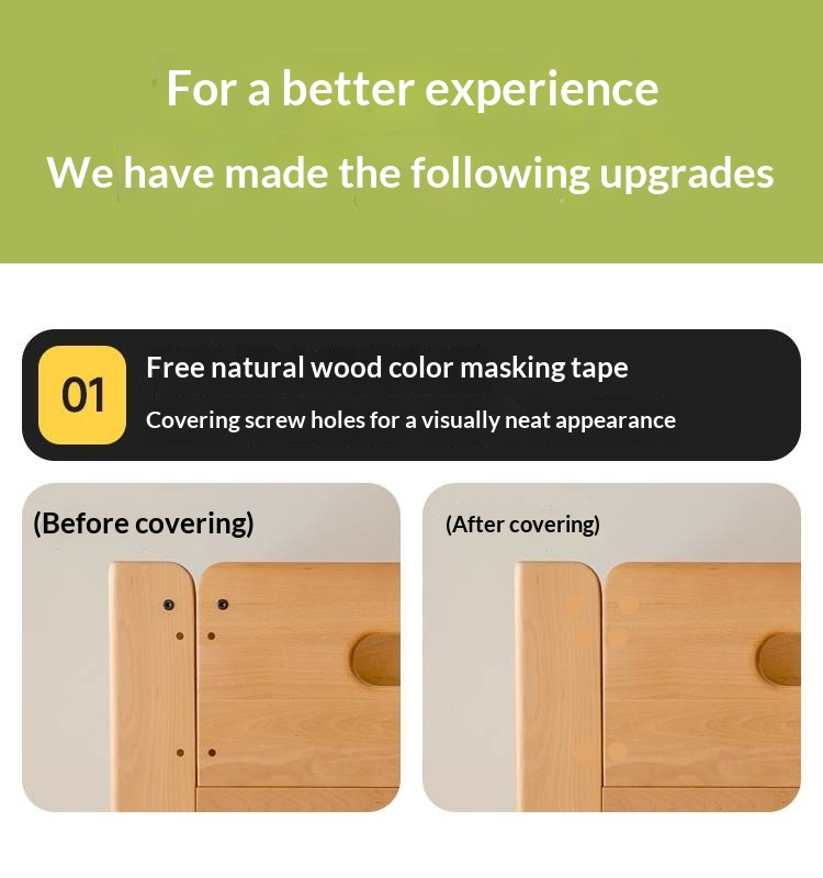 Rubberwood Solid Wood Children's Loft Bed