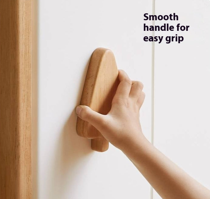 Solid Rubberwood Modern Children's Sliding Door Wardrobe