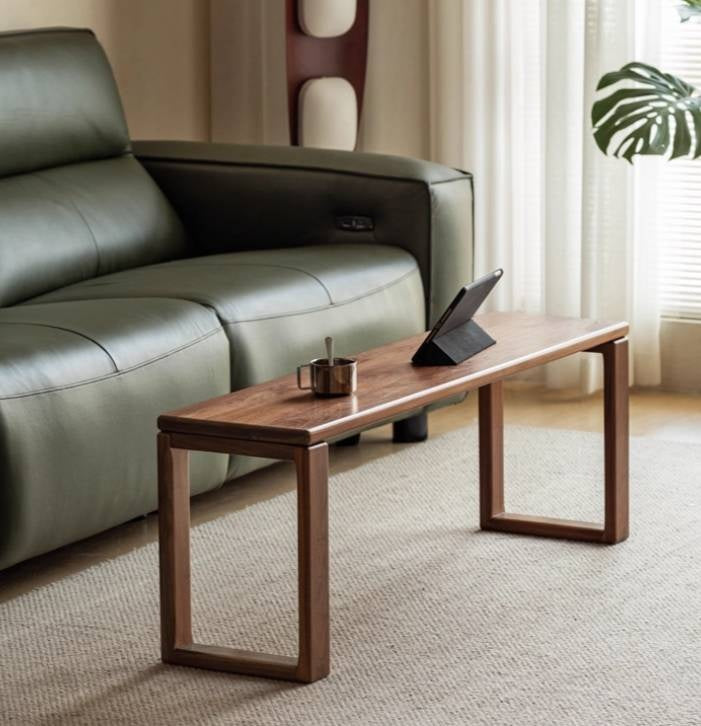 Black Walnut, Oak Solid Wood Long Bench