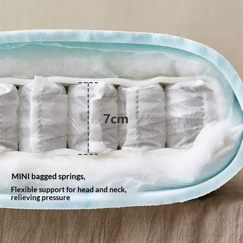 Natural Latex Sleep Pillow with Neck Support Design