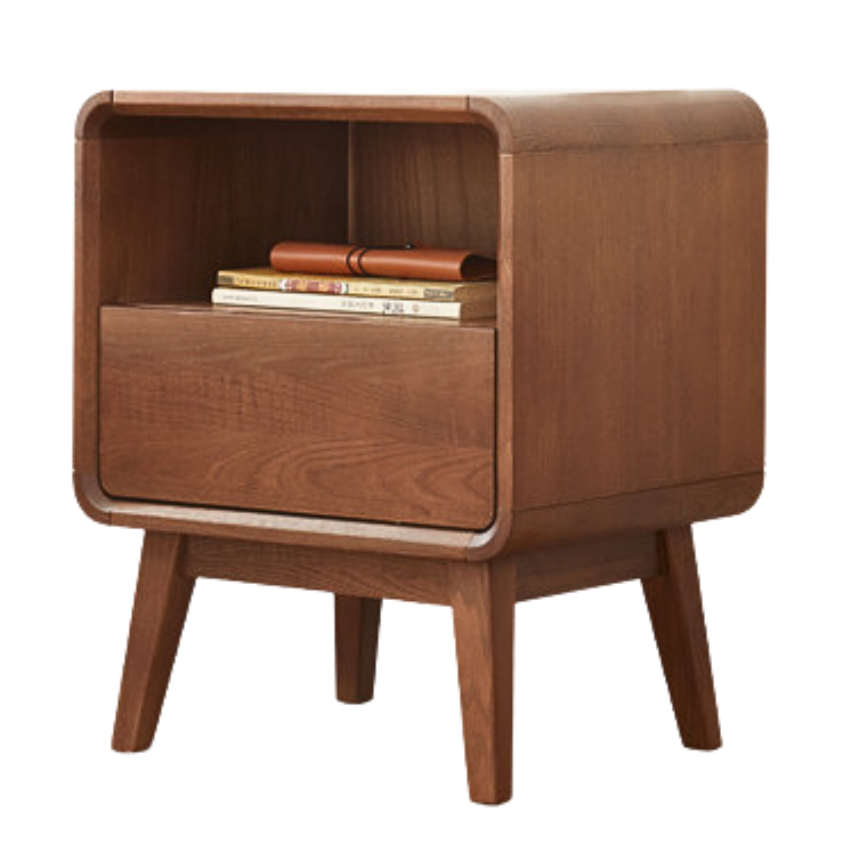 Ash solid wood storage modern nightstand