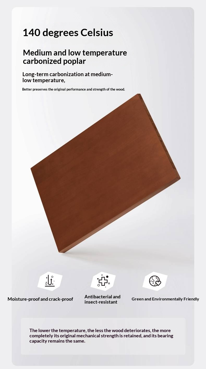 Poplar Solid Wood Bed — Retro Edge Vintage Slab Bed