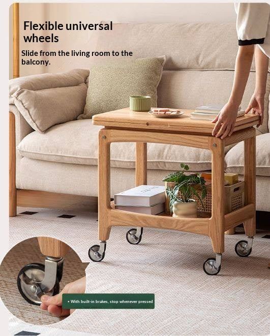 Oak Solid Wood Folding Side Table