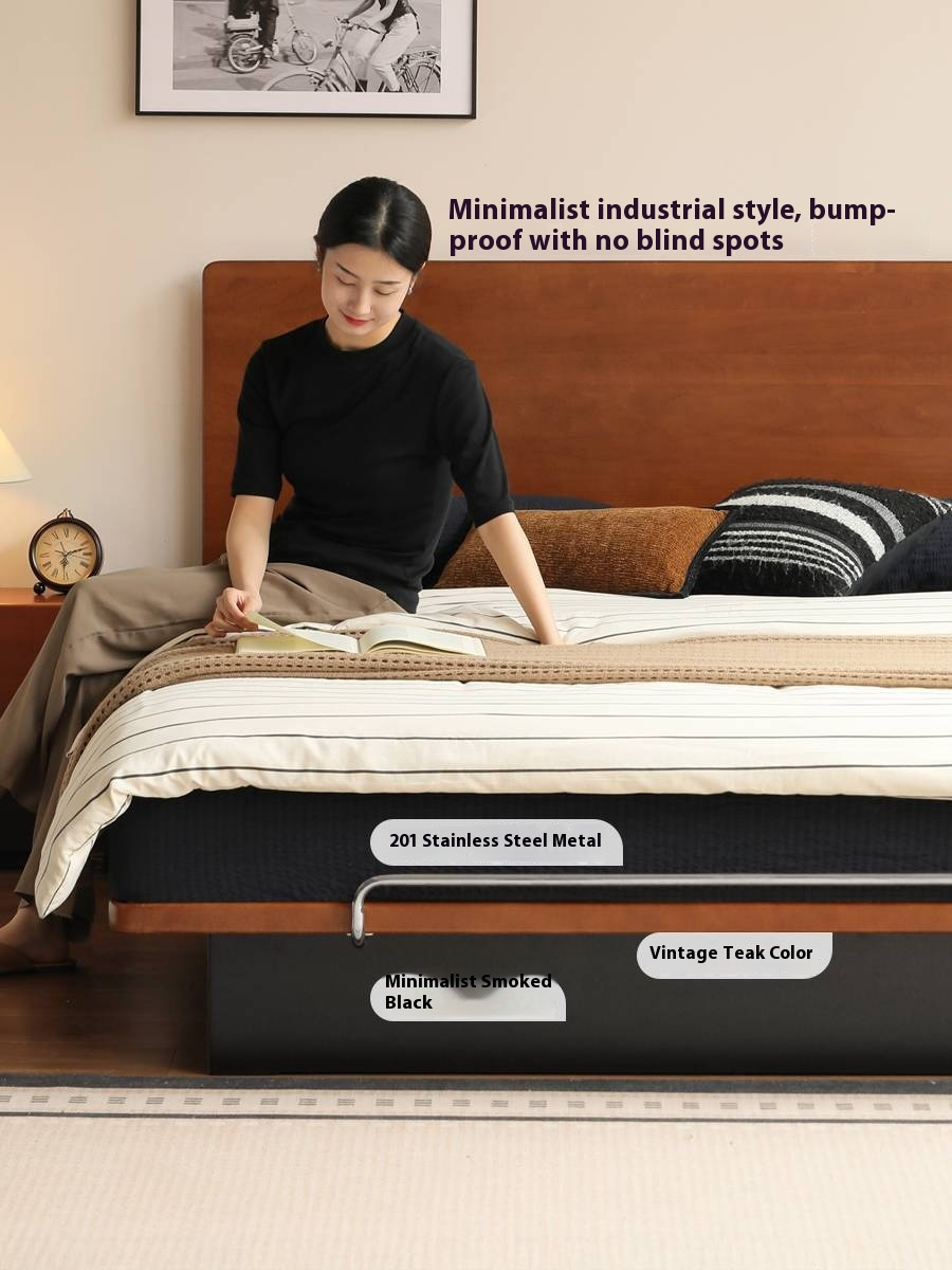 Poplar Solid Wood Suspended Box Bed Bauhaus Style