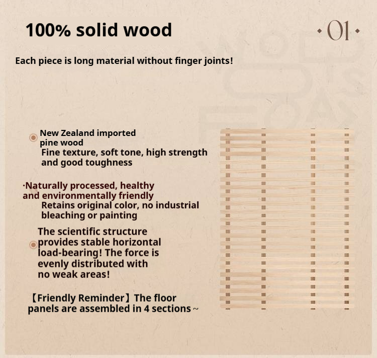 Oak Solid Wood Modern Simple Bed