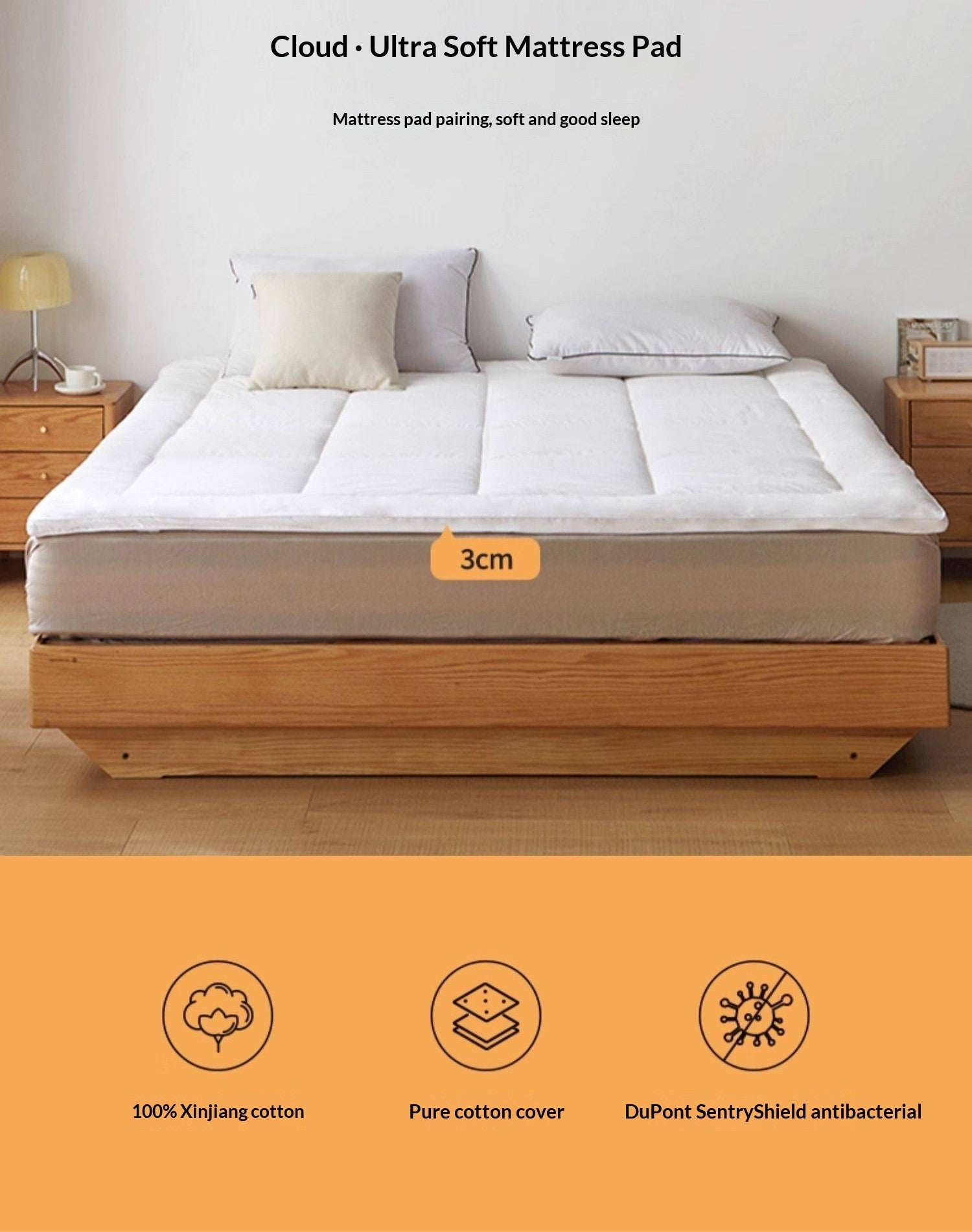 Pure Cotton Soft Mattress — Comfortable and Gentle, Ideal for Home Use