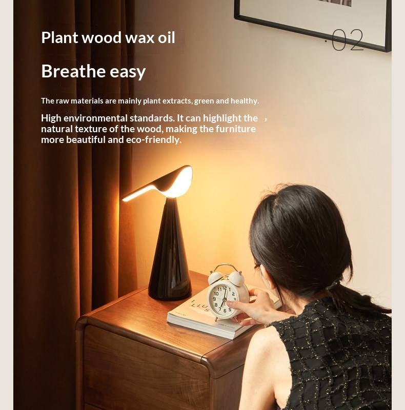 Black Walnut Solid Wood Italian Light Luxury Nightstands