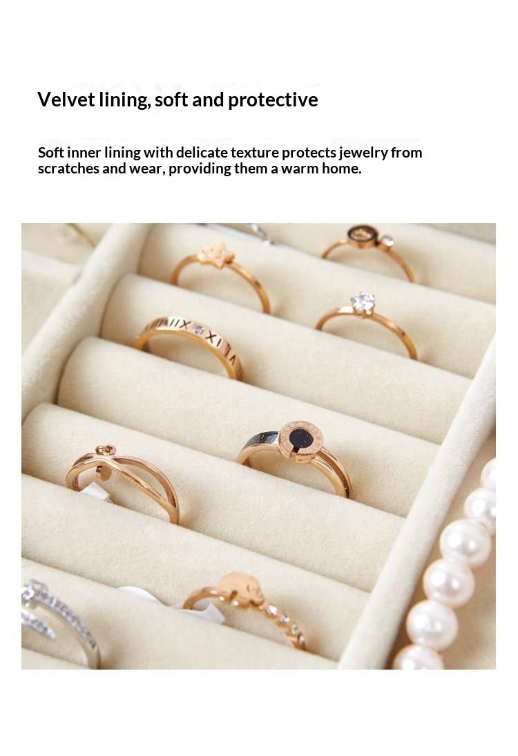 Black Walnut Solid Wood Storage Jewelry Box Transparent Display