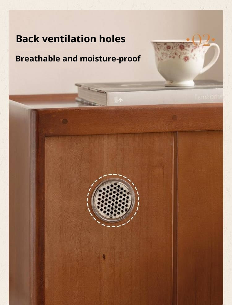 Poplar Solid Wood French Antique Style Nightstand