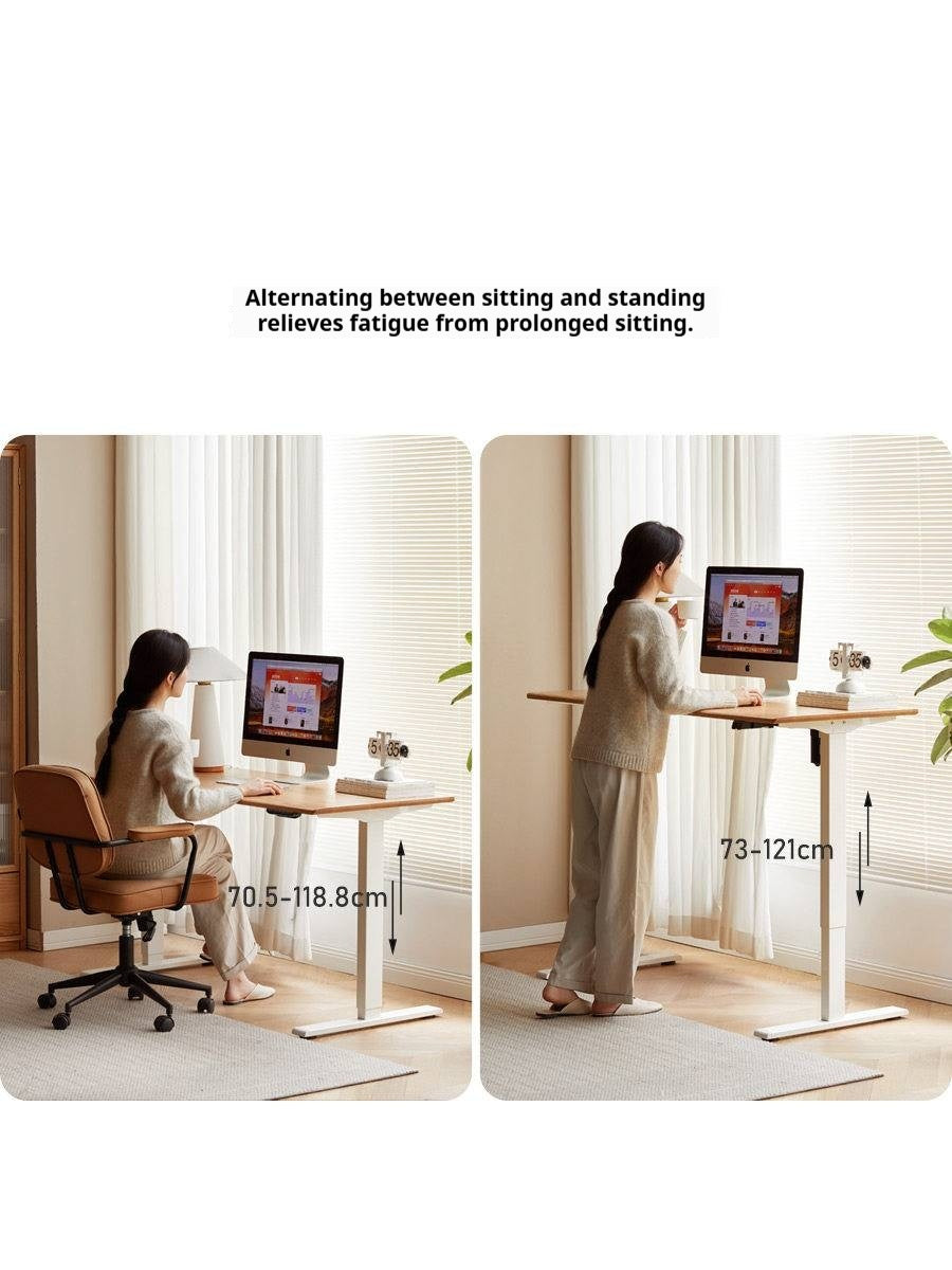 Black Walnut, Oak Solid Wood Standing Desk, Sit-Stand Electric Lift Table