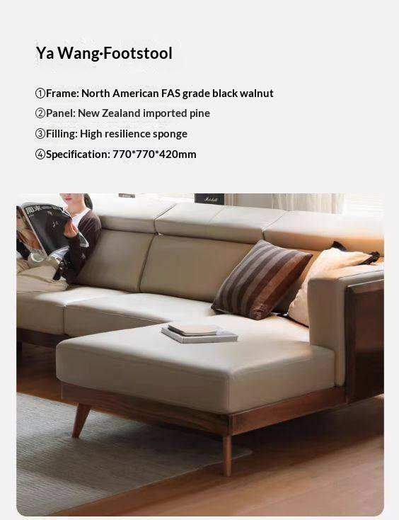 Ash, Oak, Black Walnut Solid Wood  Fabric Footstool