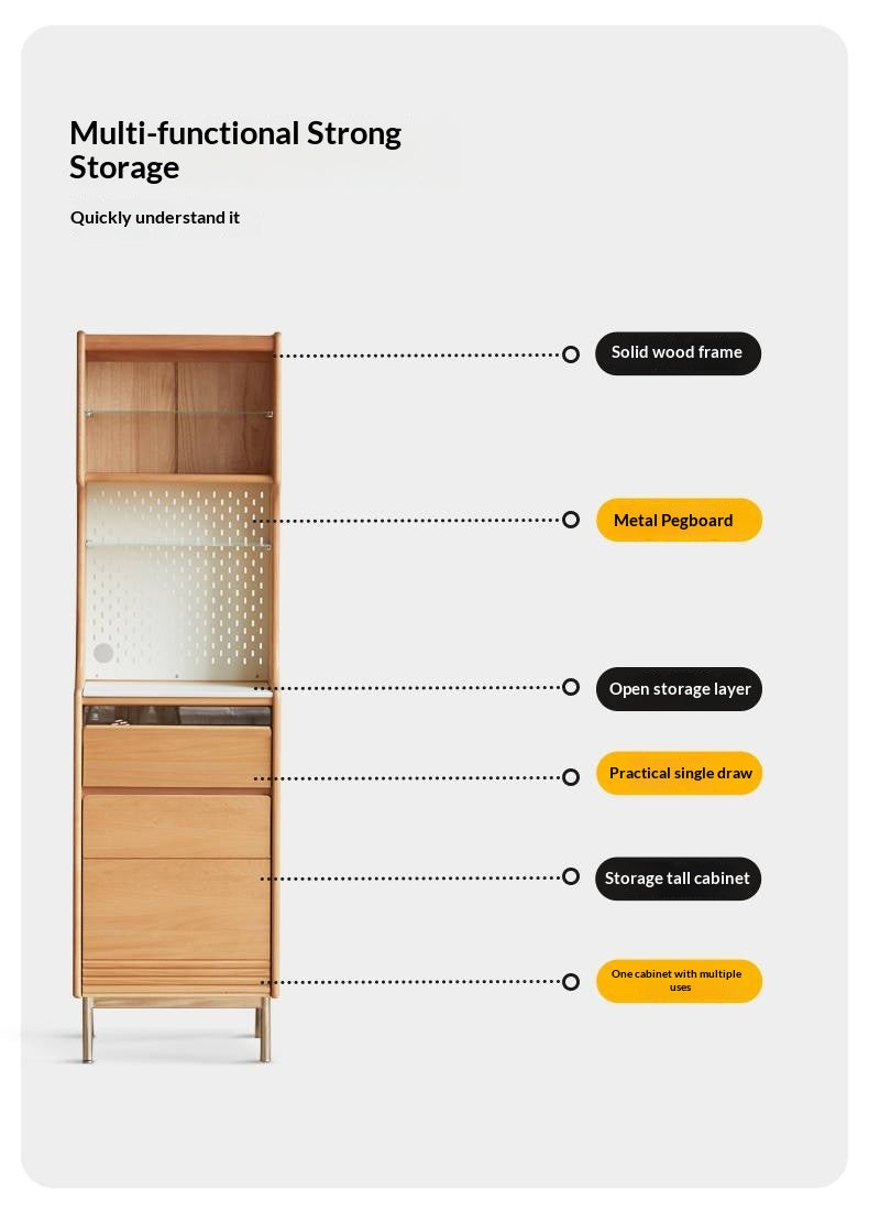 Beech Solid Wood Rock Board Dining Sideboard