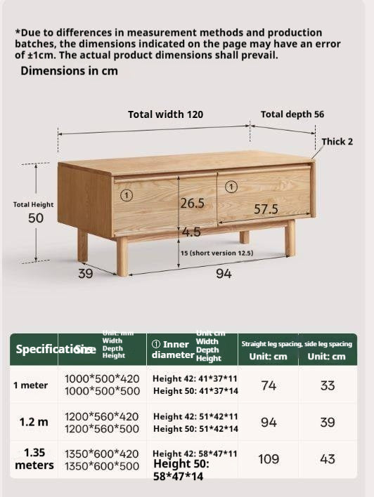 Ash, Oak Solid Wood Solid Wood Coffee Table