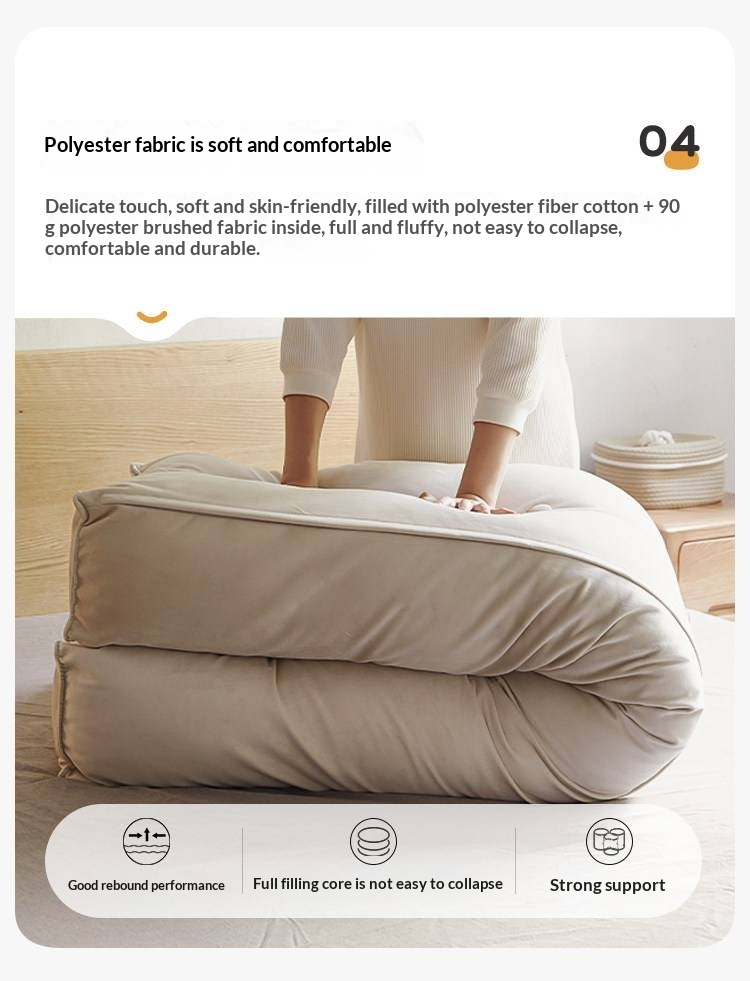 European Beech Solid Wood Platform Bed — Headboard-Free, Simple Design