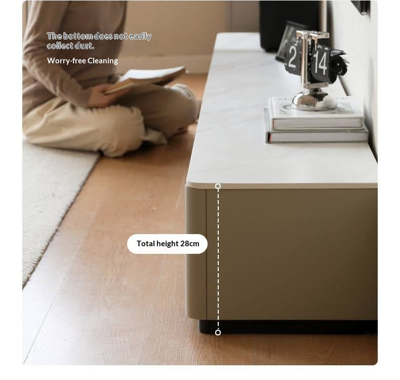 Poplar Solid Wood Rock Slab TV Stand.