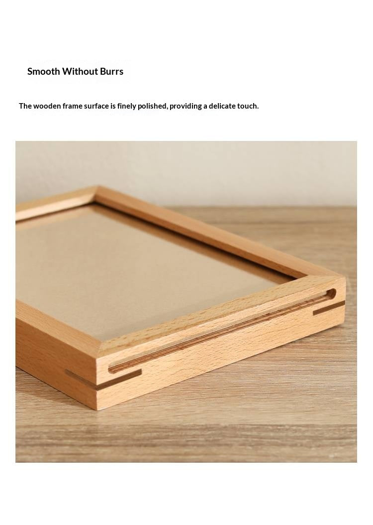 Beech, Black Walnut Solid Wood Nordic Freeze Frame Photo