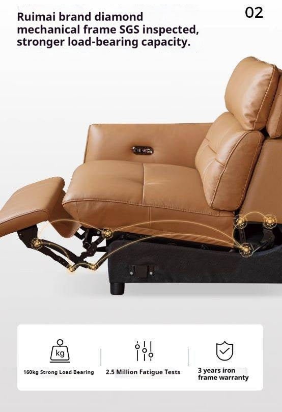 Leather Electric Luxury High Backrest Sofa