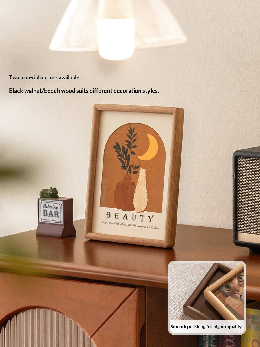 Black Walnut, Beech Solid Wood Photo Frame