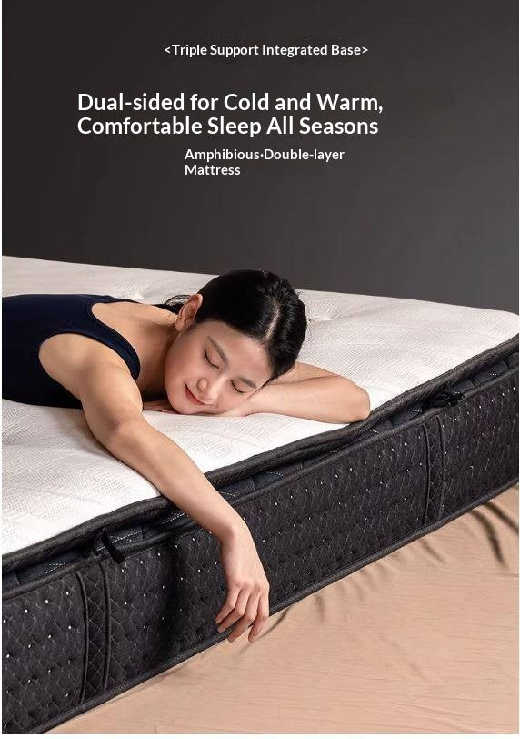 Premium Zero-Glue Hybrid Mattress, 11.4" with Dual-Layer Pocket Coil System, Medium Firm Support (H3)