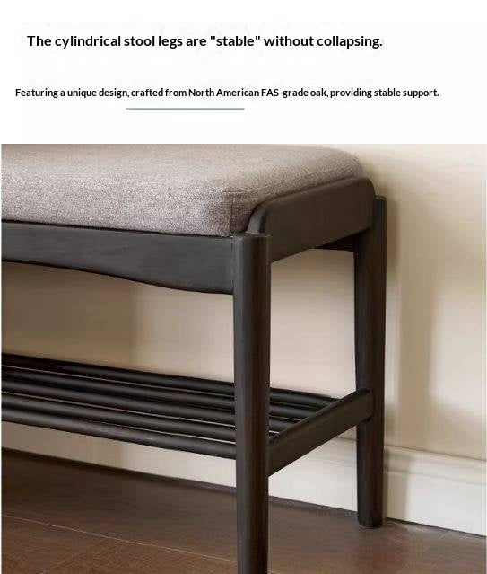 Oak Solid Wood Shoe Changing Bench