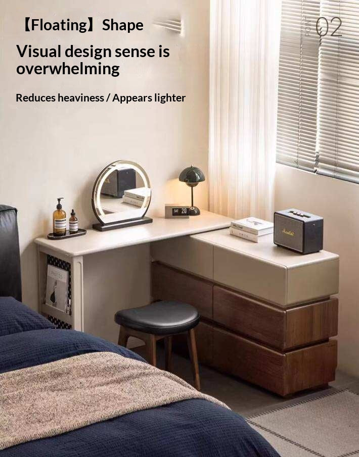 Black Walnut, Poplar Solid Wood Vanity Table Modern Italian Design